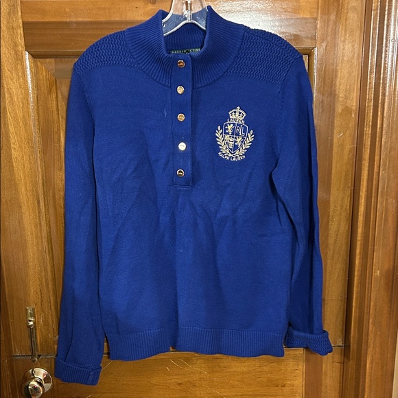 Ralph Lauren Royal Blue Turtleneck Sweater - Picture 1 of 4